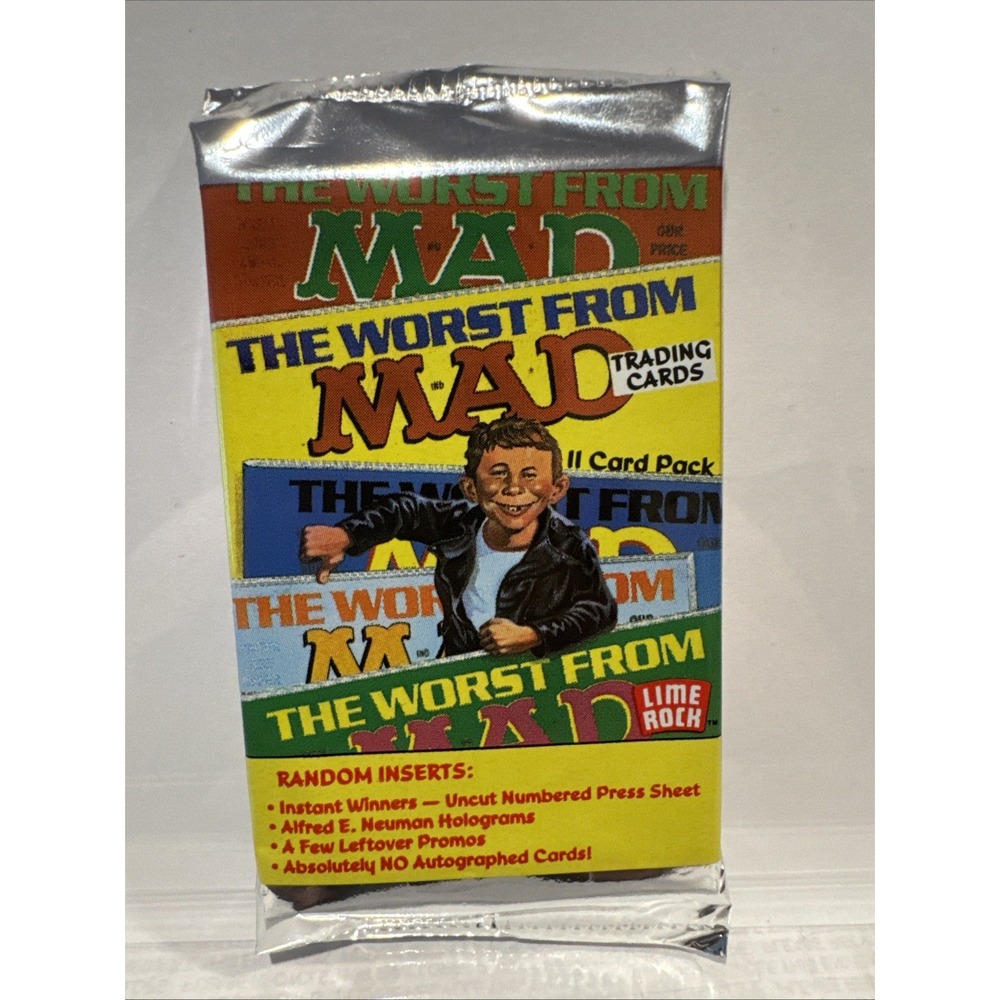 WORST FROM MAD MAGAZINE SERIES 1- LIME ROCK 1992 1 SEALED CARD PACK OF 11 CARDS